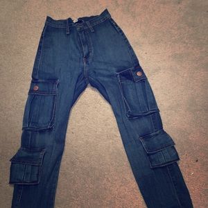 Fashion Nova Cardi B Cargo Denim Jeans‼️‼️